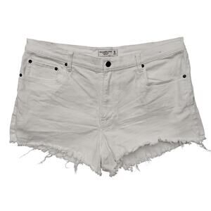 Abercrombie & Fitch The Mom Short High Rise Shorts Size 33/16 White